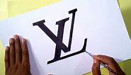 How to draw the Louis Vuitton logo ~ watercolor drawing