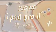 [unboxing + chill w/me🐰] 2020  iPad Pro 11” + accessories 🍞🥕