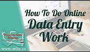 HOW TO DO ONLINE DATA ENTRY WORK | JASON DULAY