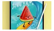 Video by @fooarc . #procreate #digitalart #drawing #painting #sea #water #watermelon #surfing #brushes #nft | Designerit Art