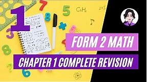 PT3 KSSM Mathematics Form 2 (Patterns and Sequence) Chapter 1 Complete Revision