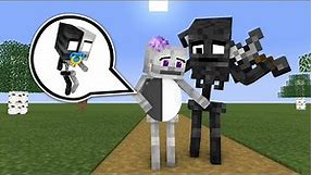 Monster School : WITHER & SKELETON GIRL BABY STORY - Minecraft Animation