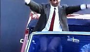 Mr. Bean flipping people off!
