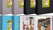 6 Pieces Small Photo Album 4 x 6 Inch Photo Book 26 Clear Pages Hold 52 Pictures Linen Cover Picture Album Book with Front Window