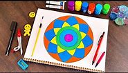 Circle geometric drawing step by step || Circular geometric patterns and Design | Rangoli | Mandala