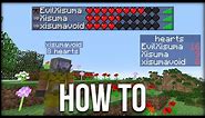 Minecraft: How To Display Hearts & Other Statistics Tutorial
