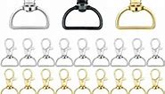 30 Pcs Swivel Clasps Lobster Claw Clasp for Keychains Clips Lanyard Snap Hook for Crafts Sewing Cord and Purse Hardware Metal Hook Clasp Bulk Keychain Clips