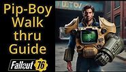 Pip Boy Beginner Guide Explained in Fallout 76 Vault #fallout76