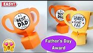 Best Dad Trophy / Award making with Paper | Father's Day Craft Ideas | Handmade Gift Ideas for Dad