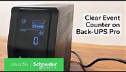 Clearing Event Counter of Back-UPS Pro RS/XS G & M Series | Schneider Electric Support