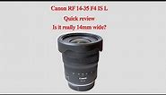 Canon RF 14 35mm F4 L lens review