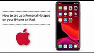 How to set up a Personal Hotspot on your iPhone or iPad