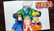 How to draw"Team 7" step by step(tutorial)for beginners||Naruto