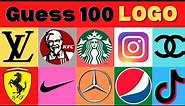 Guess The LOGO in 3 Secondes | 100 Famous Logos