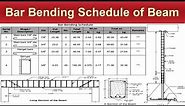 Bar Bending Schedule of Beam