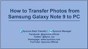 How to Transfer Photos from Samsung Galaxy Note 9 to Computer