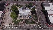 Aerial Video: Enough is Enough march and peaceful protest in Bloomington, Indiana