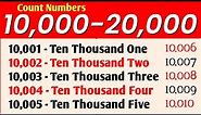 10001 To 20000 Numbers in words in English || 10000 - 20000 English numbers with spelling