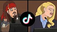Fully Animated Johnny Depp vs Amber Heard Trial - TikTok Compilation