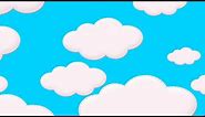 Cartoon Clouds in Sky - Free Royalty Animation Footage