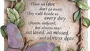 Evergreen Those We Love Don't Go Away Garden Memorial Stone | Outdoor Safe | 10-Inch | Remembrance Gift | Décor for Homes, Lawn and Garden