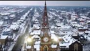 Downtown Erie, PA Winter Drone 4k #Breathe