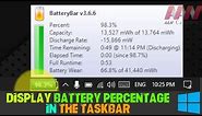 How to Display Battery Percentage in the Taskbar on Windows 10