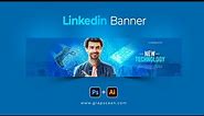 How to Make LinkedIn Background Banner Photo | Adobe Photoshop Tutorial