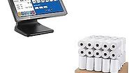 MUNBYN POS Touch Screen Monitor 17-inch 400 nits Flat Capacitive LED Touchscreen Monitor POS System and 2 1/4 x 50ft Thermal Paper (50 Rolls)