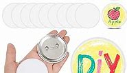 XunYee 20 Pack Blank White Button Pins 2.25 Inch/ 58 mm DIY Craft Button with Pin White Pins Buttons Design Button Making Kit for DIY Crafts Christmas Craft Supplies, DIY Badges