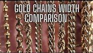 Gold Chains Width Comparison 2mm-6mm. How to Know What Size to Get