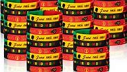 90 Pcs Happy Juneteenth Party Rubber Bracelets Black Freedom Day Patriotic Party Supplies Juneteenth Wristbands for African Juneteenth Independence Day Party Supplies Decorations Goodie Bag Stuffers