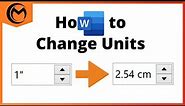 How to Change Units from Inches to Centimeters in Microsoft Word