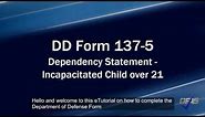Incapacitated Child DD Form 137-5