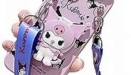 Kawaii Phone Case for iPhone 12 Mini Cute Cartoon Silicone Protective Case Cover for Women & Girl Purple