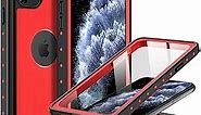 BEASTEK for Apple iPhone 11 Pro Waterproof Case, NRE Series, Shockproof Underwater IP68 Case, with Built-in Screen Protector Full Body Rugged Protective Cover, for iPhone 11 Pro 5.8 inch (Red)