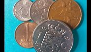 Netherlands 1973-1979 - 1 Cent through 1 Gulden: 1 Cent, 5 Cent, 10 Cent, 25 Cent, 1 Gulden