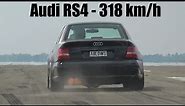 1250HP Audi S4 B5 Bi-Turbo 0-318 KM/H LOUD START & ACCELERATIONS!