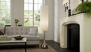 Possini Euro Design Meridian Light Blaster™ Modern Style Torchiere Floor Lamp LED 72" Tall Black Antique Brass Metal White Glass Shade for Living Room Reading House Bedroom Home Office