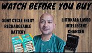 SONY CYCLE ENERGY RECHARGEABLE BATTERY, LIITOKALA LII-500 INTELLIGENT CHARGER | DIY Petz