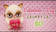 DIY Grumpy Cat on Valentine's Day with FREE PATTERN - Sock Plushie Tutorial