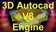 AutoCad V8 Engine with Animation