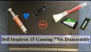 Dell Inspiron 15 Gaming 7566 Disassembly | Thermal Compound Replacement
