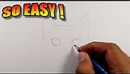 How to draw a cat face realistic | Easy Drawings