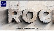 Rock Texture Effect in After Effects - No Plugins - 100% After Effects | Grunge Texture Tutorial