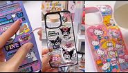 Asmr📱Diy Sanrio Phone Case With Stickers,Kawaii Melody Hello Kitty Phone Case