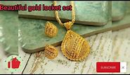 Stylish and light weight locket set design | simple gold chain with pendant new design