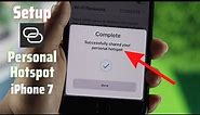 iPhone 7/ 7 Plus: How to Setup Personal Wi-Fi Hotspot! [Enable]