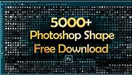 How to add custom shape in photoshop CC 2024 5000+ Custom Shapes free download