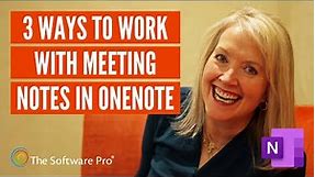 Save Time by Creating & Managing Meeting Notes in Microsoft OneNote